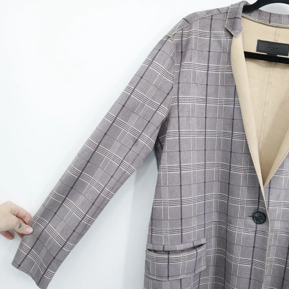 Blanknyc Renegade Longline Coat Womens XS Gray Modern Edgy‎ Versatile Preppy NWT